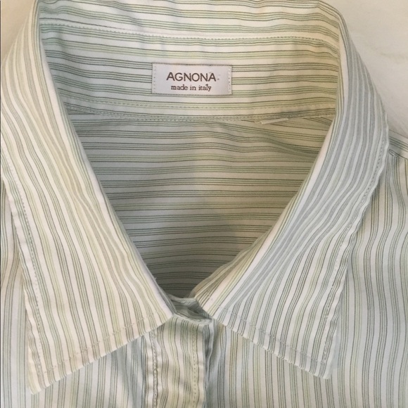 Agnona Italy Striped Tailored Button down Shirt - Picture 8 of 12